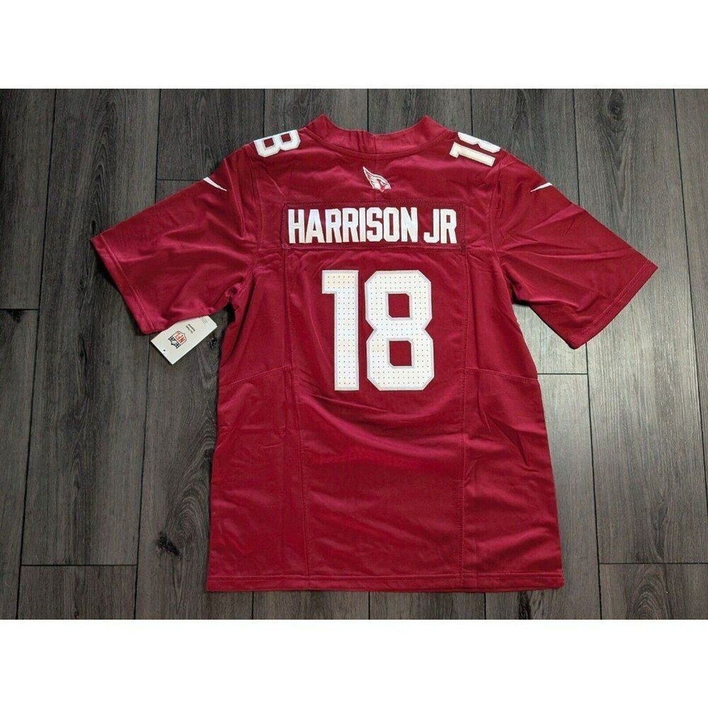 Marvin Harrison Jr #18 Arizona Cardinals Stitched New V Neck Red Jersey Medium - Picture 2 of 3